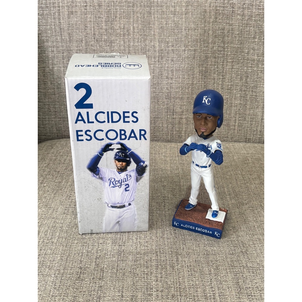 Kansas City Royals Alcides Escobar 2015 ALCS MVP Bobblehead 2016 Series Boxed